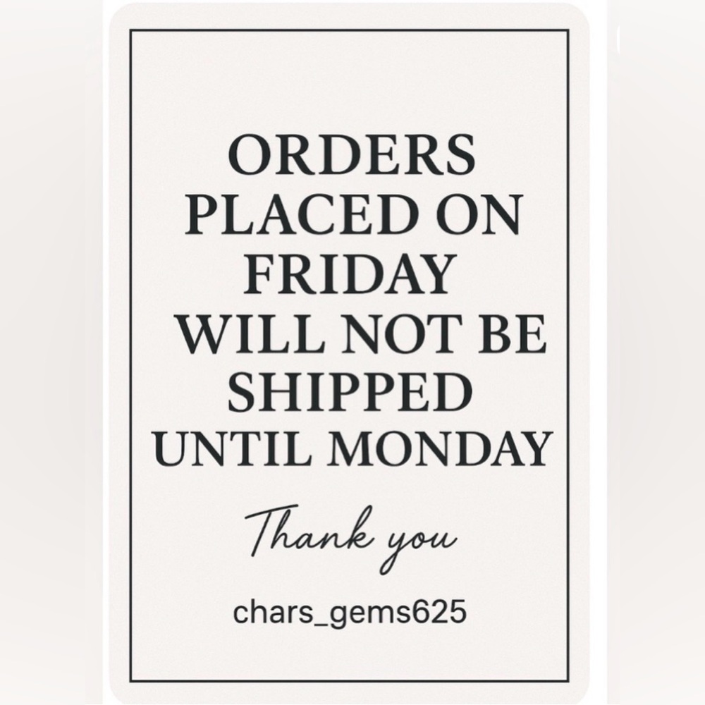 Informative Shipping Notice Sign